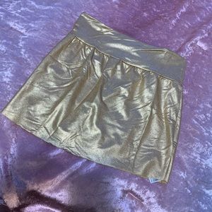 Shiny gold, mini skirt